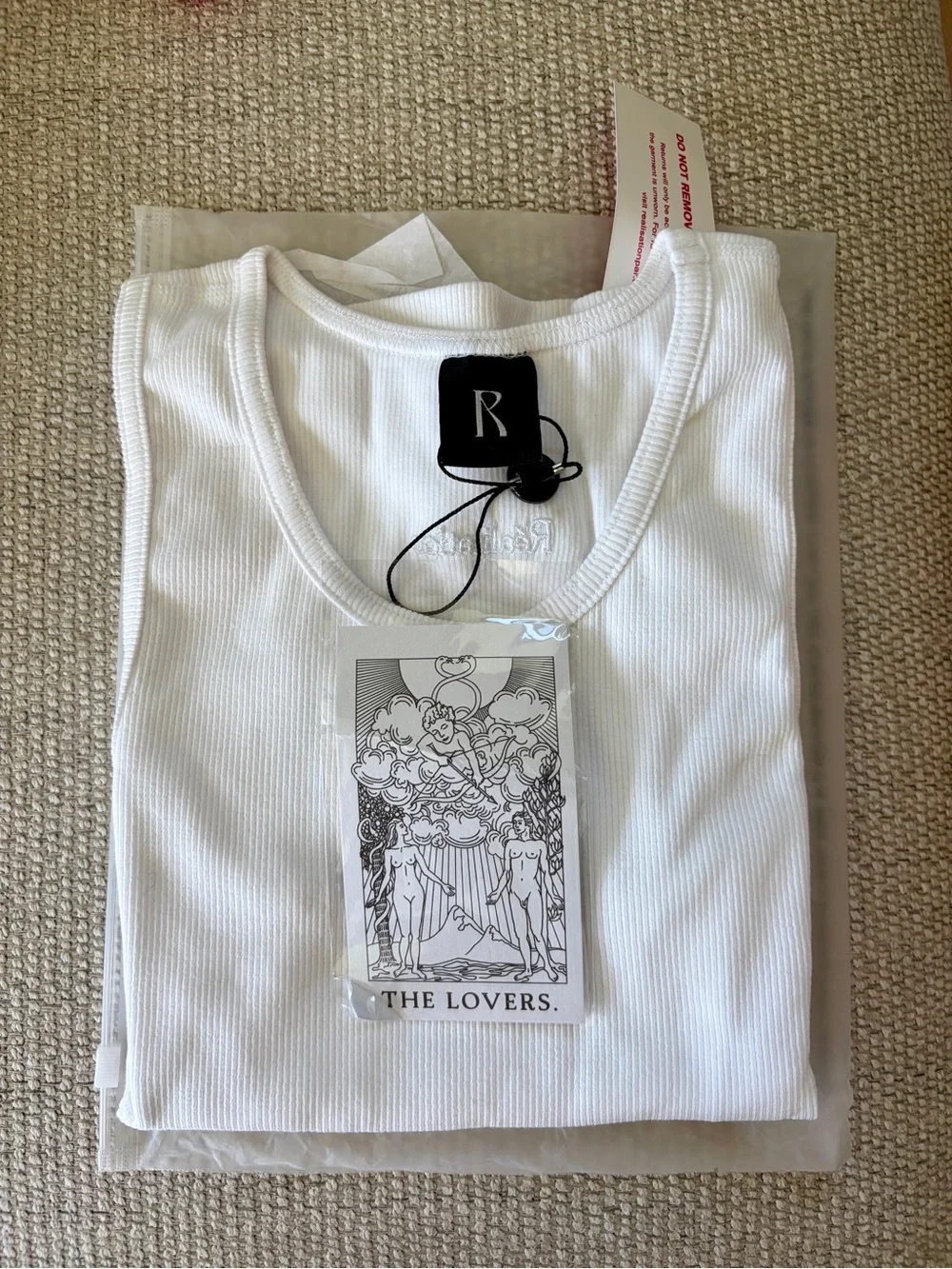 Realisation Par White Ribbed Tank Top - Picture 3 of 6